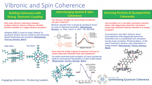 Slide Image, Vibronic and Spin Coherence